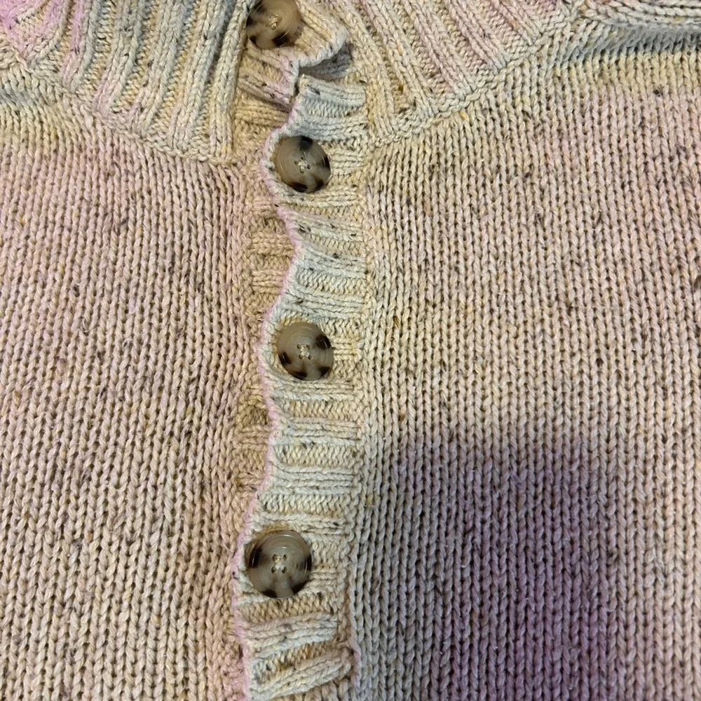 Eddie Bauer Shawl Collar Knit Sweater Men’s Large Beige Speckled